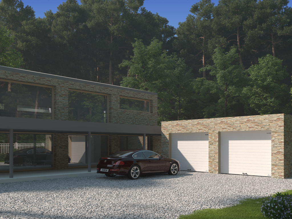 Гаражные секционные ворота RSD01LUX